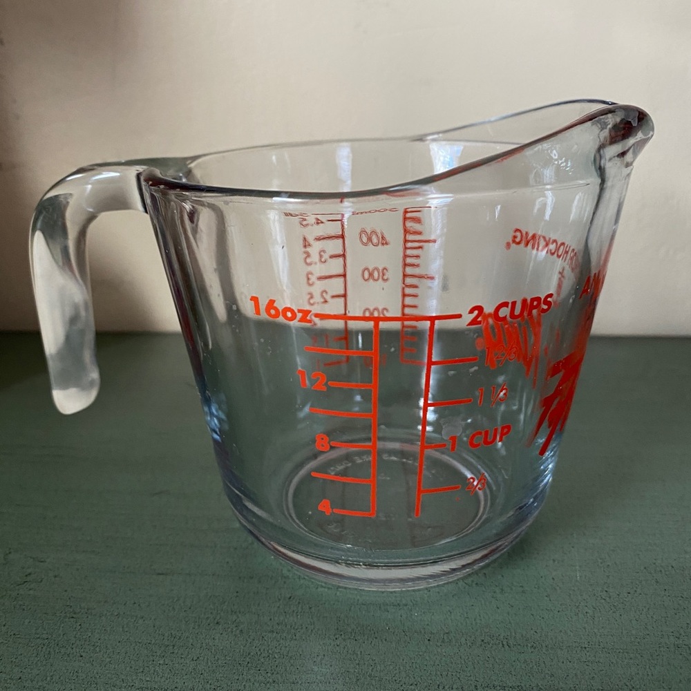Fire King 2 cup measuring cup. Glass.
